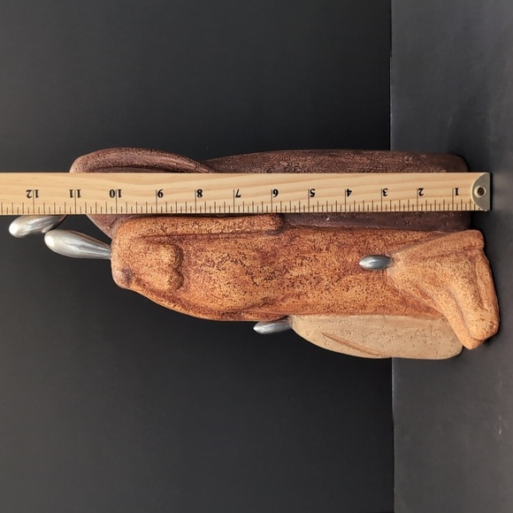 MCM Sculpture Of Posing Family With Silver Heads. - Picture 9 of 10